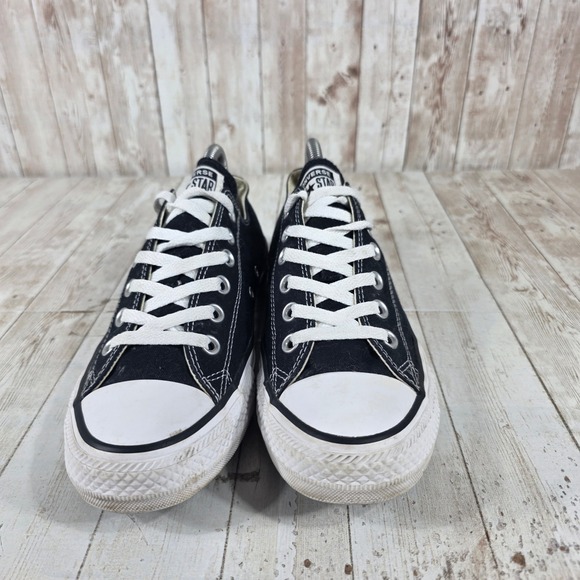 Converse Chuck Taylor All Star Low Top Black White Canvas Sneakers Womens 7 - Picture 4 of 8